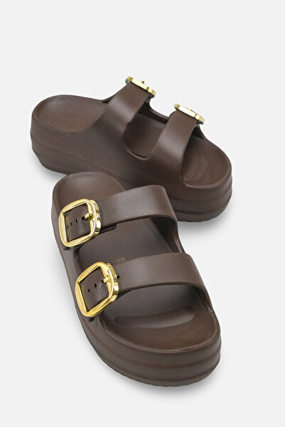 Solo Bag Γυναικείες παντόφλες με διπλό λουράκι με αγκράφα, καθημερινές, άνετε...