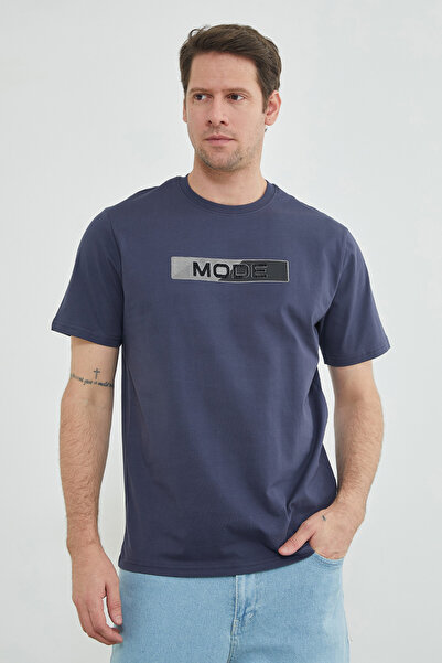 Fulla Moda Μπλουζάκι με στάμπα Mode Text και λαιμόκοψη ποδηλάτου