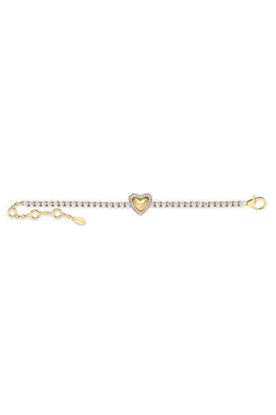 Guess JGUJUBB06093JWYGS سوار نسائي على شكل قلب