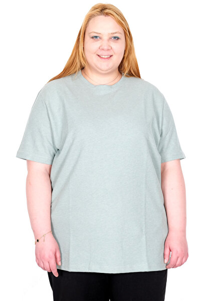 ModeXL Mode XL Real Big Size Γυναικείο T-Shirt με υφή βάφλας 20033 CAGLA