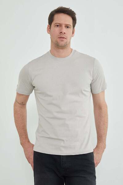 Fulla Moda Basic T-shirt με Γιακά Crew