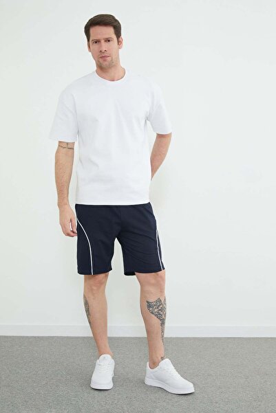 Fulla Moda Pantaloni scurți Coolstyle cu imprimeu Adrenaline și talie elastică