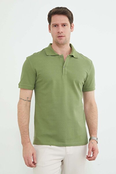 Fulla Moda Μπλουζάκι Basic Polo Neck με μισό κουμπί