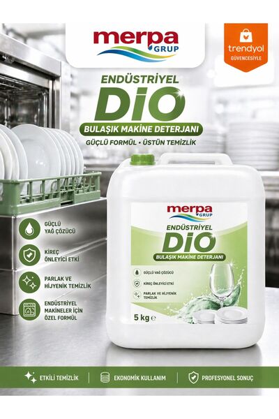 Endüstriyel Bulaşık Makine Deterjanı | 5 KG | Kireç Önleyici | Üstün | MERPA KİMYA