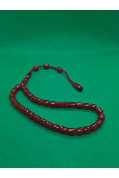 sarıyer silver Squeeze Fire Amber Natural Stone Cube Cut 33 Habbeli Stone Systematic Braided Tassel Prayer Beads Men's Accessory