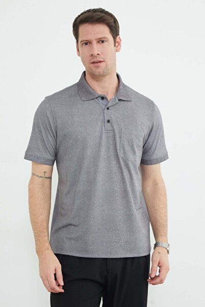 Fulla Moda Μπλουζάκι με μονόχρωμη τσέπη και γιακά πόλο με σχέδιο