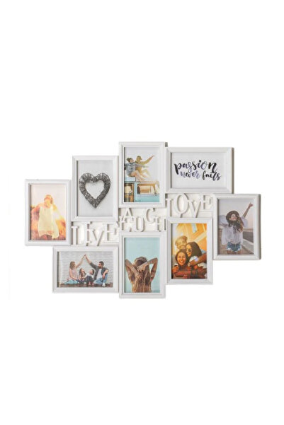 JMB Rama Foto Alba "Live Laugh Love" pentru 8 Fotografii 62x42,5cm