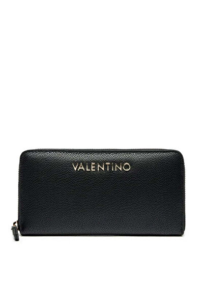 Mario Valentino Μαύρο Πορτοφόλι με Φερμουάρ (VPS1R4155G-574) Γυναικείο