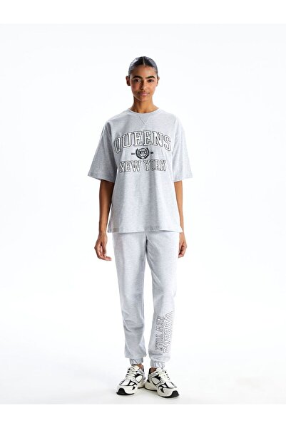 LC Waikiki Printed Women's Jogger Sweatpants with Elastic Waist