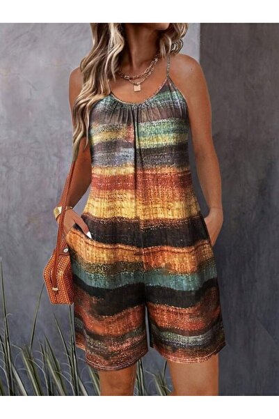 Wear Up Γυναικεία φόρμα με κοντό σούπερ ζέρσεϊ, με λουράκια, στρογγυλή λαιμόκ...