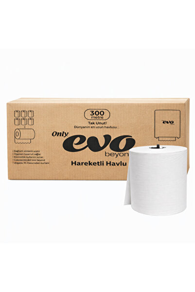 Nuvola Only Evo Beyond Hareketli Havlu 300 Metre 6 Rulo Dispenser Kağıt Havlu