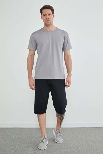 Fulla Moda Κάπρι με στάμπα, ελαστική μέση και τσέπες με φερμουάρ