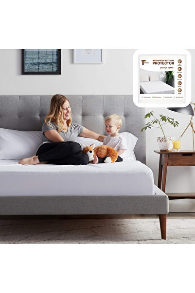 TEGRILO Waterproof Cotton Terry Mattress Protector - Queen (160x200x30 cm)