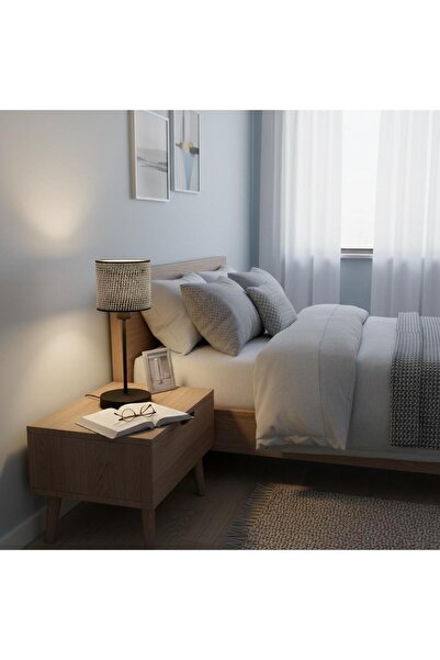 Elizim Home Lighting 20' Wicker Look Smoked Lampshade