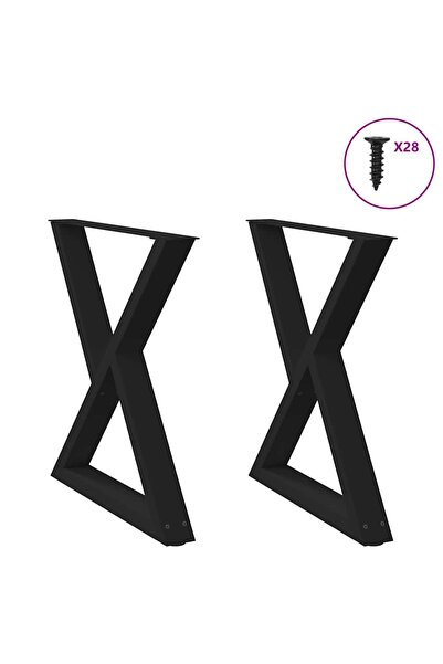 vidaxl Πόδια τραπεζαρίας 2 τεμ. 70x(72-73,3) εκ. Ατσάλι