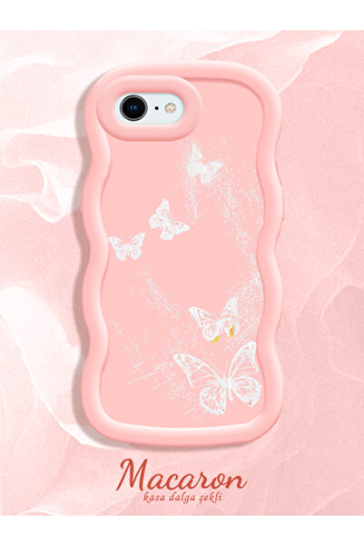 CASEVIBE iPhone 7/8/SE 2020 2022 Uyumlu Kelebekli, darbeye dayanıklı silikon ...