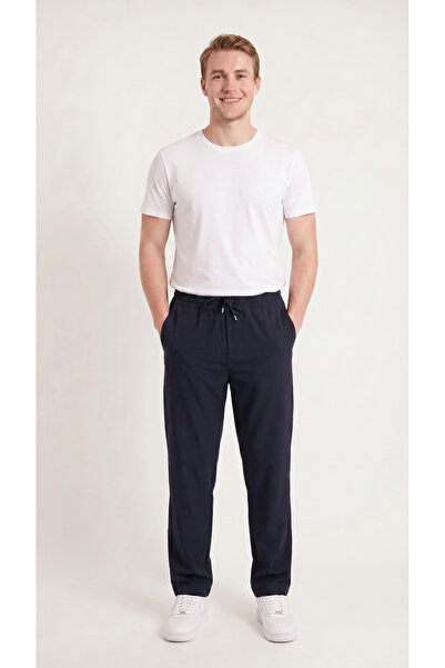 Lume Erkek Lacivert Baggy Oversize Bol Kesim Paraşüt Pantolon