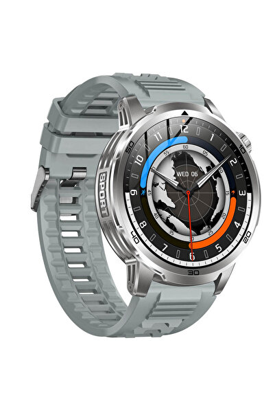 Microwear AK 95 Έξυπνο ρολόι με μετρητή καρδιακών παλμών (Γκρι Σιλικόνη)