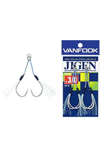 VANFOOK Hooks JGR-45 Jigen Glitter Assist Standard Hooks #1/0