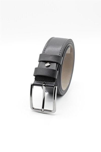 İmza Black Regular Buckle Flat Analin Casual Faux Leather Seamless Belt 10462...