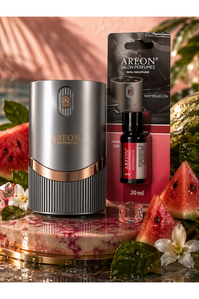 Areon Aromatik Difüzör Gümüş (Lux Metal) + Watermelon