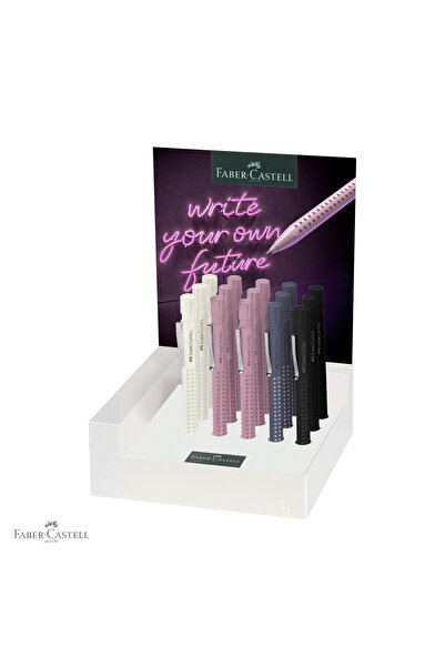 Faber Castell Display cu 15 bucăți pixuri Faber-Castell Grip 2010 cu mecanism...
