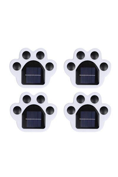 Bibilel Σετ 4 Ηλιακών Φωτιστικών LED, Μοντέλο Πατούσας Αρκούδας, για Κήπο, 5 ...
