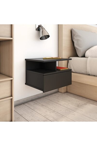 vidaxl Κομοδίνα Κρεμαστά 2 τεμ. Μαύρα 40 x 31 x 27 εκ. από Επεξ. Ξύλο