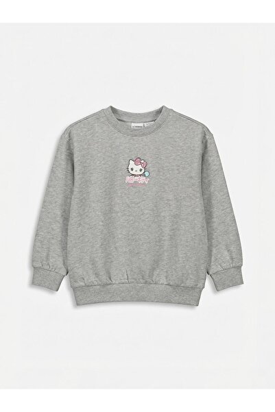 LC Waikiki Girls' Sweatshirt with Hello Kitty Print