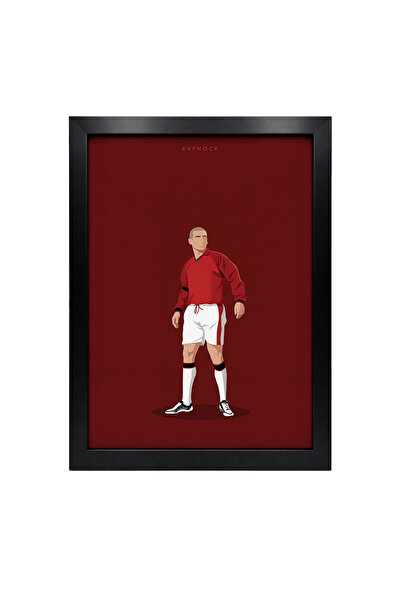 KAYNOCK Cantona, Gol Sevinci, Futbol, Poster Tablo Siyah Çerçeve