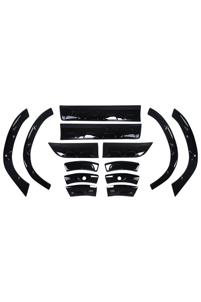 BRSPLAST Dacia Duster Uyumlu 2018-2024 Abs Piano Black Damalı Dodik Seti 12 P...