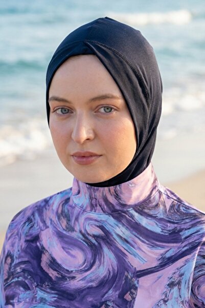 Rosto Fashion Deniz Bonesi Lacivert Likra Kumaş Boyun Kapalı Esnek Rahat Kull...