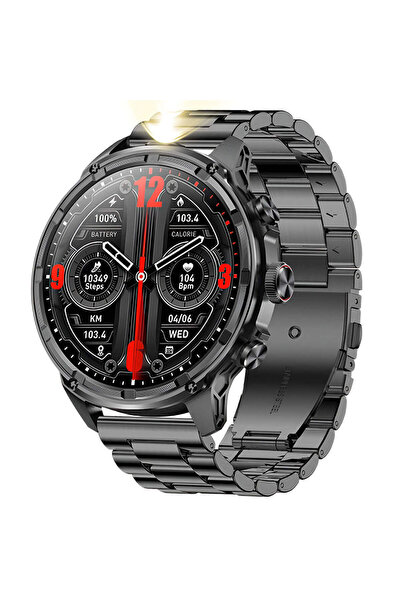 Microwear V 99 Έξυπνο ρολόι με μετρητή καρδιακών παλμών (Μαύρο Ατσάλι)