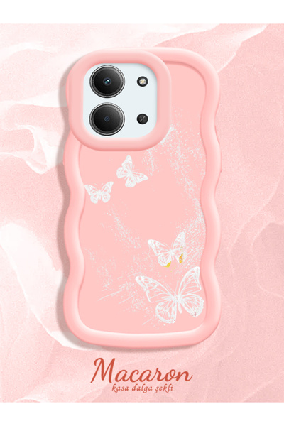 CASEVIBE Xiaomi Redmi 15C 5G Uyumlu Kelebekli, darbeye dayanıklı silikon kılıf