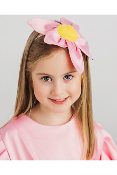 fustite cu luminite Στέκα μαλλιών με ένα υπέροχο ροζ λουλούδι