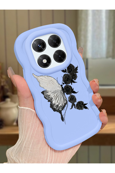 PATTERNOVA Xiaomi Redmi Note 14 Pro 4G Uyumlu Kelebekli çiçekli, darbeye daya...