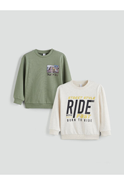 LC Waikiki Printed Boys' Sweatshirt 2 Pack