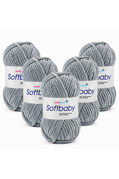 Ladylana SoftBaby (Βελούδινο) Νήμα για πλέξιμο στο χέρι (5 Γιούμακ) 557 ΑΝΟΙΧ...