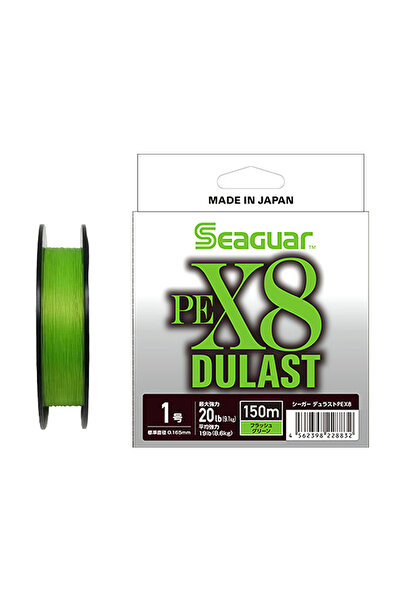 seaguar Υφασμάτινη κλωστή Dulast X8 PE Πλεκτή Φλας Πράσινο 150μ # 0.8 - 0.148...