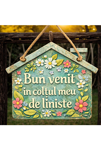 creative sign Καλώς ήρθατε στην Ήσυχη Γωνιά μου Διακοσμητική Πινακίδα