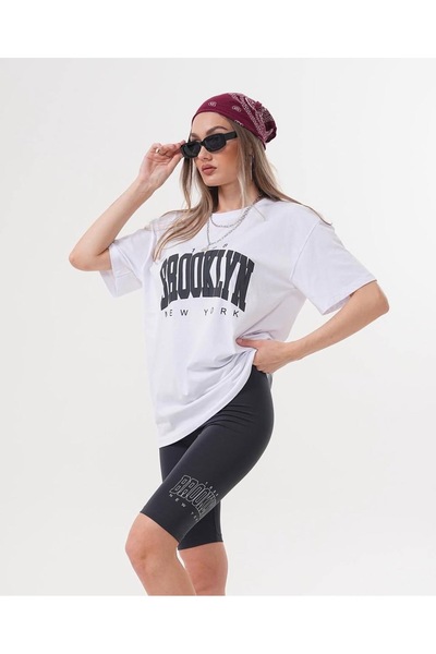 Aurenza Vellori Women's Printed Oversized Crew Neck T-Shirt - T-Shirt Legging...