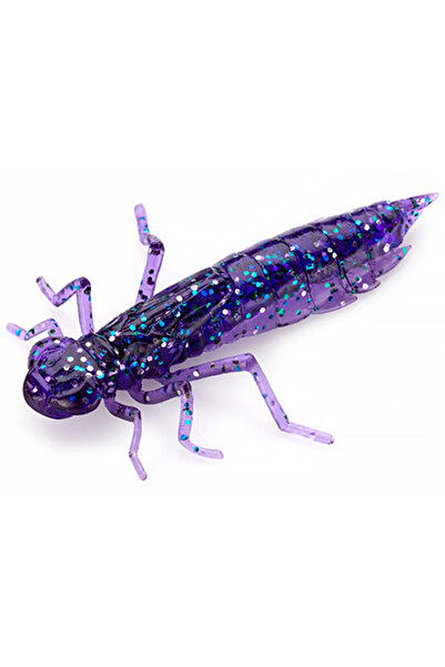 FishUp Dragonfly 3cm #060 Dark Violet Peacock & Silver 3cm #060 Dark Violet P...