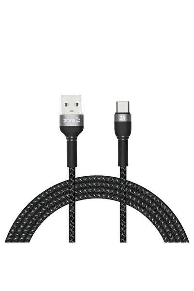 zore Black Shira Series Type-C USB Cable 2 Meters-Brsa