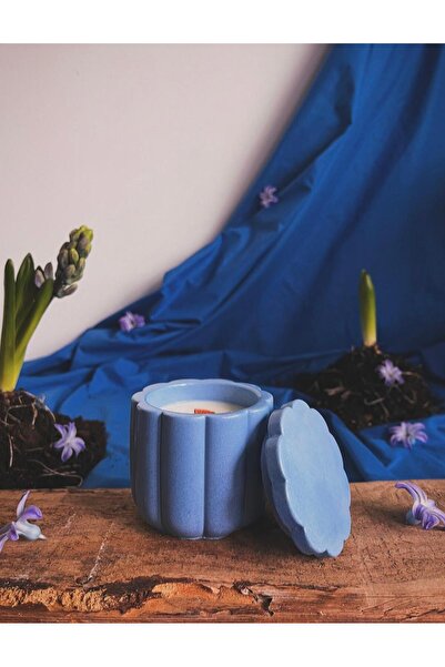 candle me.ro Κερί από κερί σόγιας, 190γρ., ξύλινο φυτίλι, άρωμα υάκινθου, σε ...