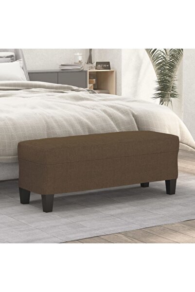 vidaxl Πάγκος Καφέ 100x35x41 εκ. Υφασμάτινος