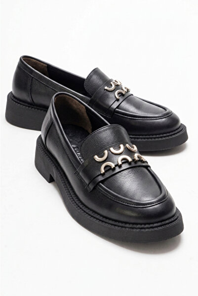 GRADA Γνήσιο δέρμα, μαύρο γυναικείο μεταλλικό κούμπωμα, λεπτομερή γυναικεία π...