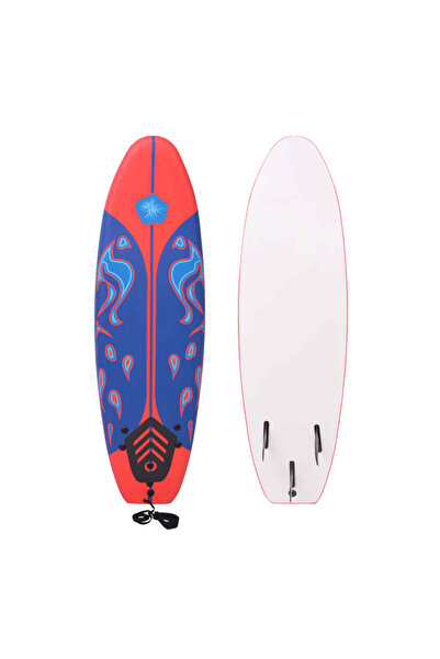vidaxl Σανίδα Surf Μπλε/Κόκκινη 170 εκ.