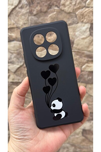 Vip Case Redmi Note 14 Pro 5G Uyumlu Kalpli Panda Desenli Silikon Darbe Emici...