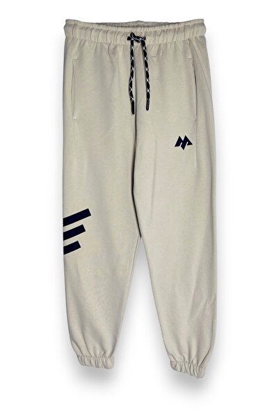 Merve Nur Tekstil Boys' Seasonal Elastic Leg Sweatpants with Print Detail