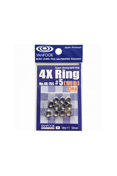 VANFOOK Δακτύλιοι Σχιστοί 4R-75S Υπέρ-ισχυροί Ασημί # 6